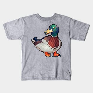 pixel mallard duck Kids T-Shirt